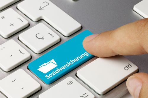 Tastaturtast mit Schriftzug Sozialversicherung